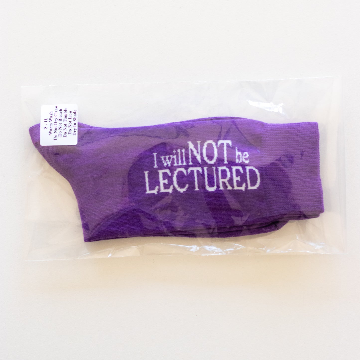 I Will Not Be Lectured Socks