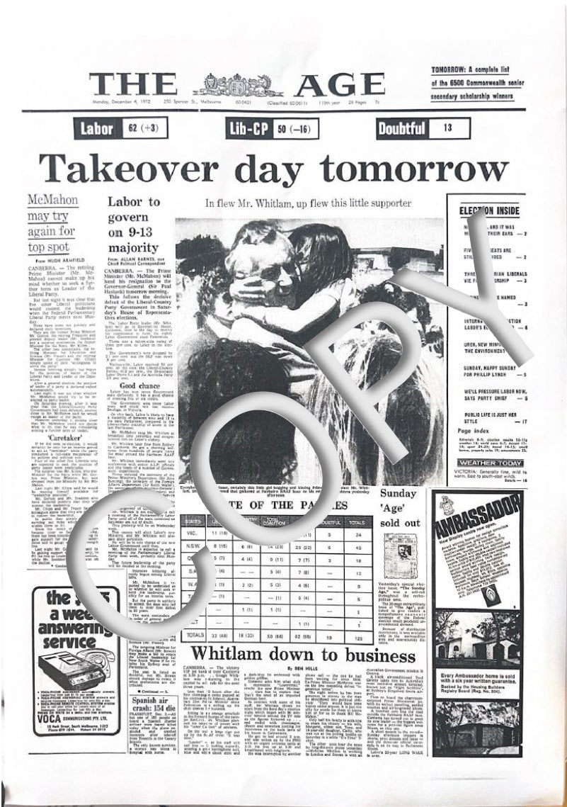 Takeover day tomorrow front page
